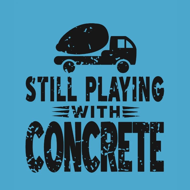 Concrete construction design for construction workers and construction site