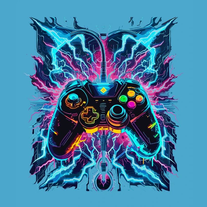 Neon Blitz Power Gaming Controller