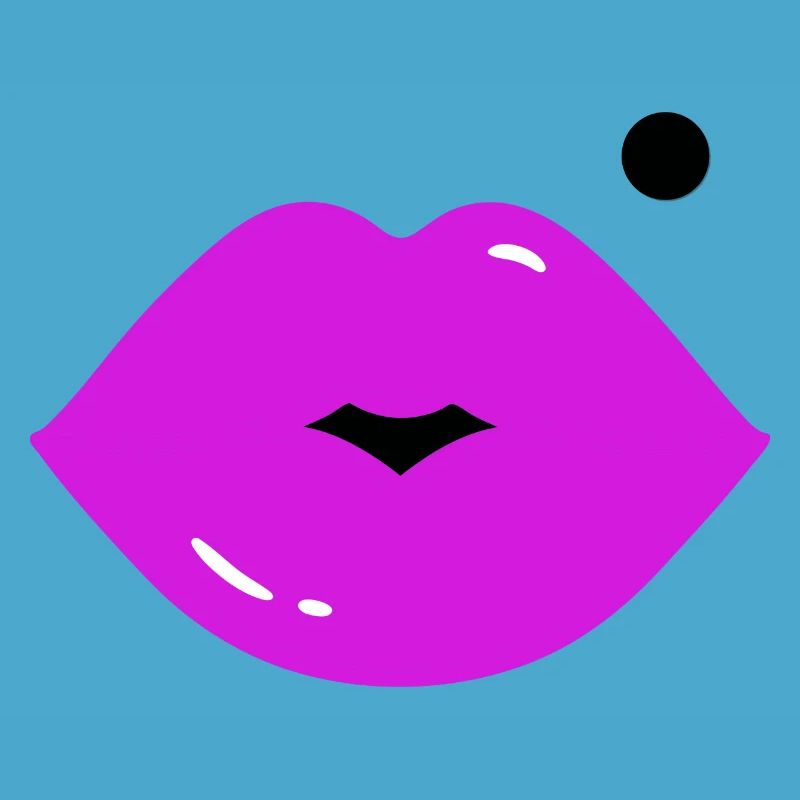 Lips with mole