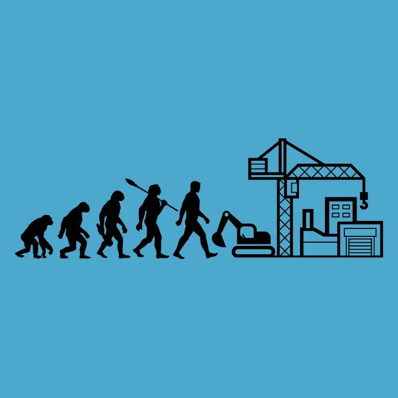 Evolution - Baustelle - Bauarbeiter