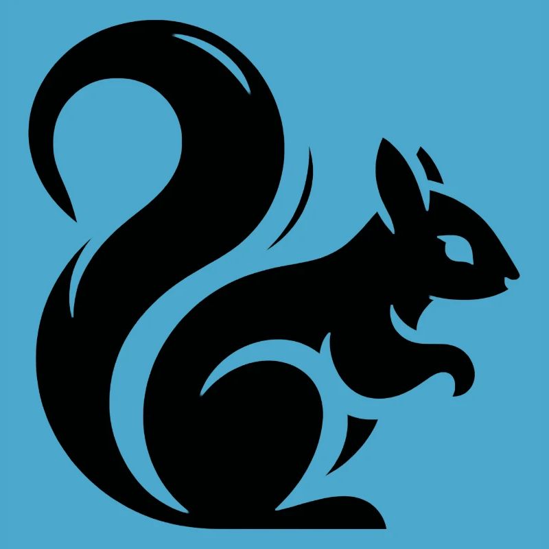 Minimalistische Eichhörnchen-Silhouette