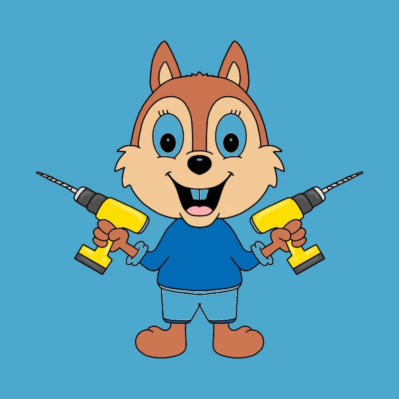 BOHRER - EICHHÖRNCHEN - HANDWERKER