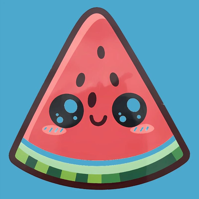 Tranche de pastèque kawaii