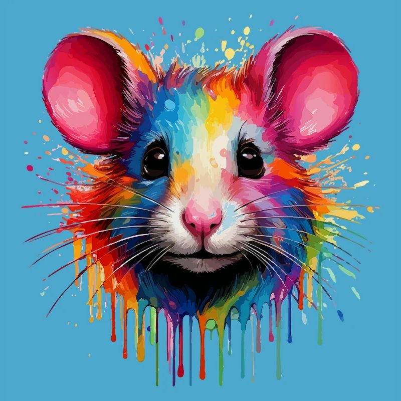 Rainbow Mouse Head