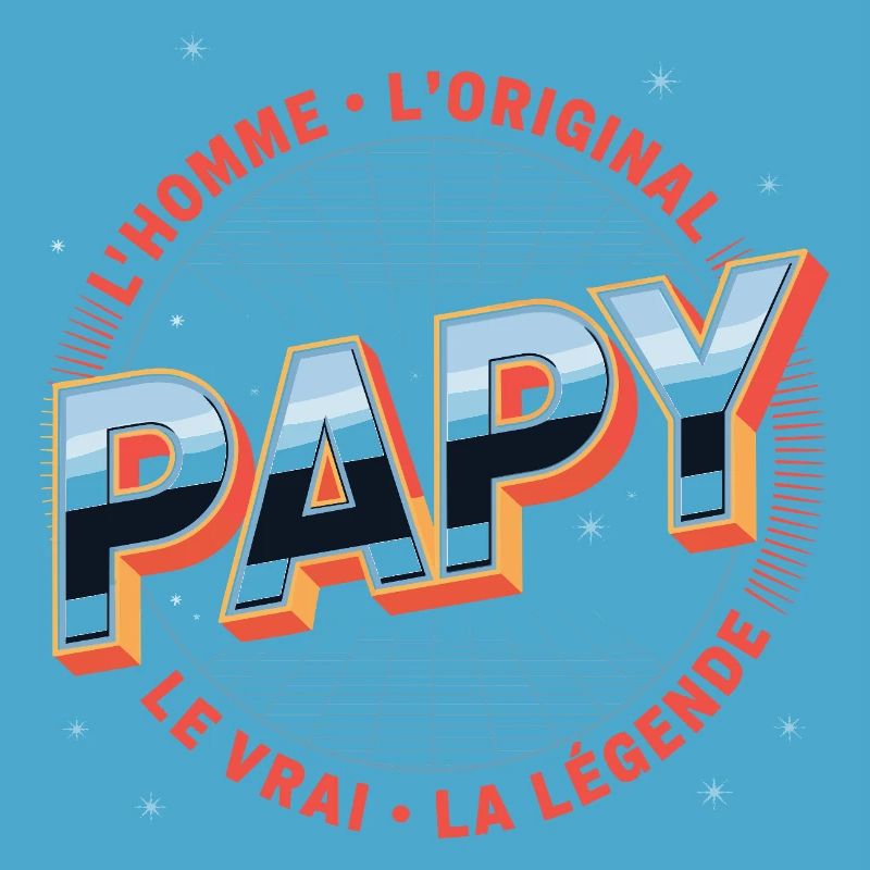 Vintage Papi Grand-Père Retro Original Papy