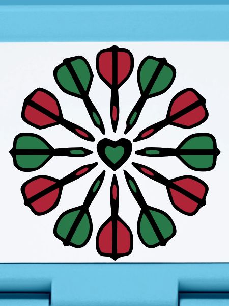 Dartpfeile Mandala Grafik