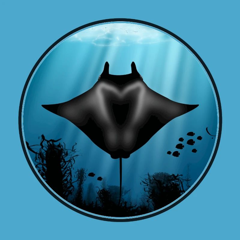 Manta rays and fish