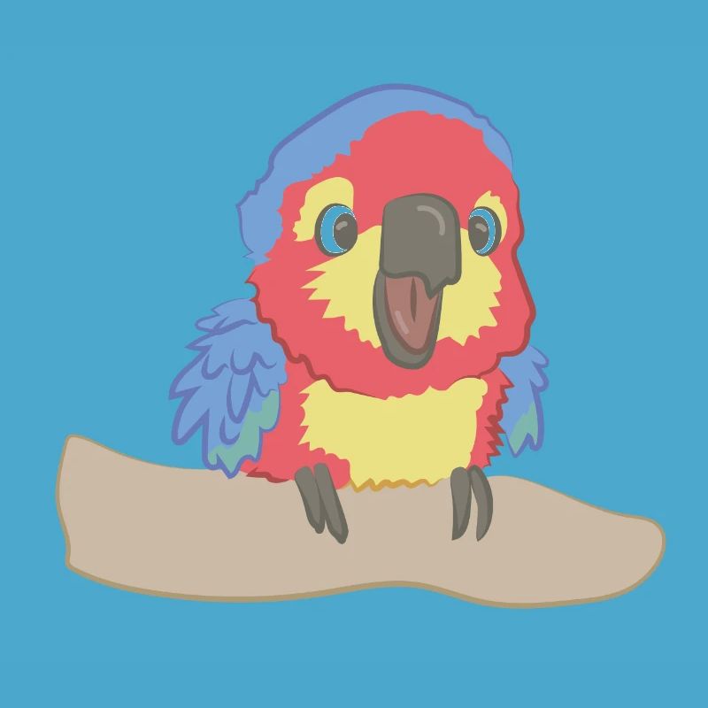 Perroquet effronté comme illustration