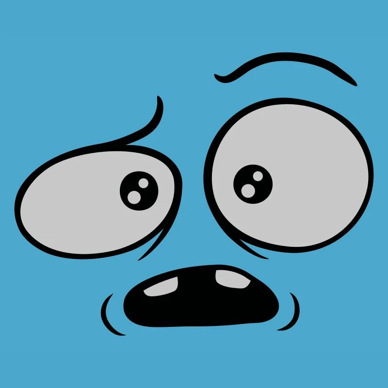 Skeptisches verwirrtes Comic Gesicht