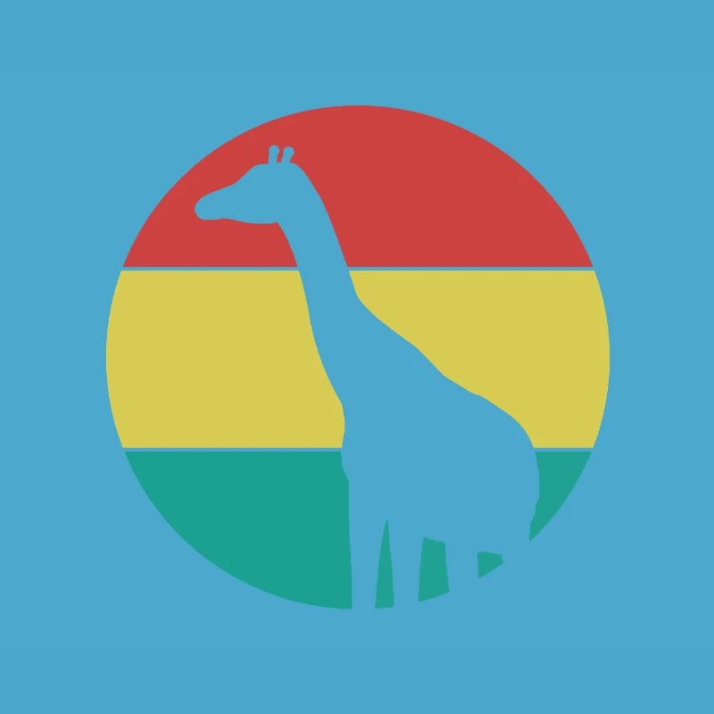 Giraffe in a colored circle