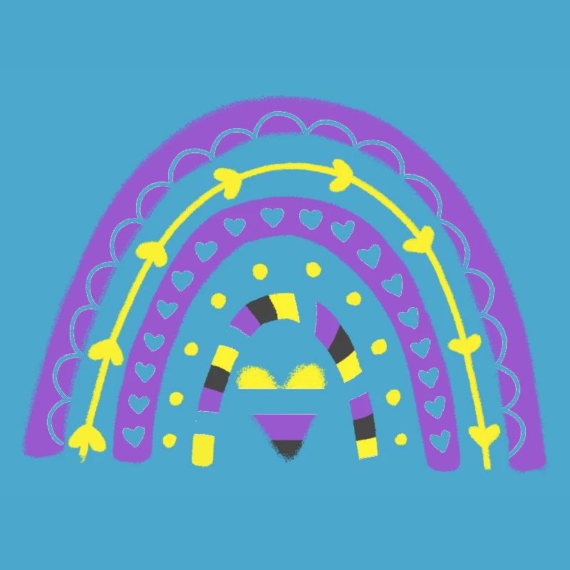 Nonbinary Pride Boho Rainbow