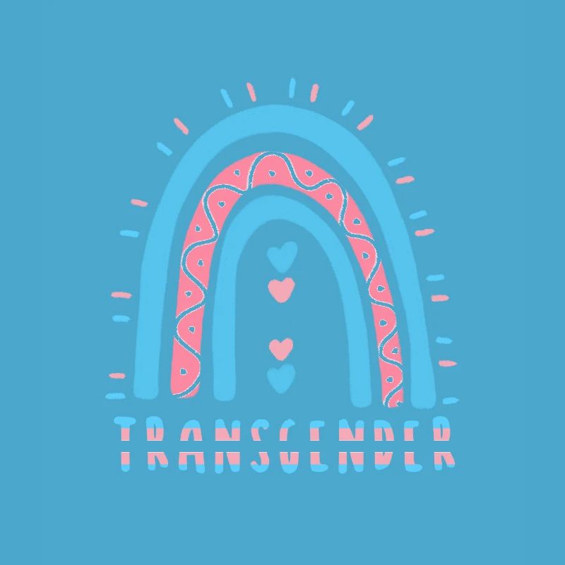 Trans Saying Transgender Boho Rainbow