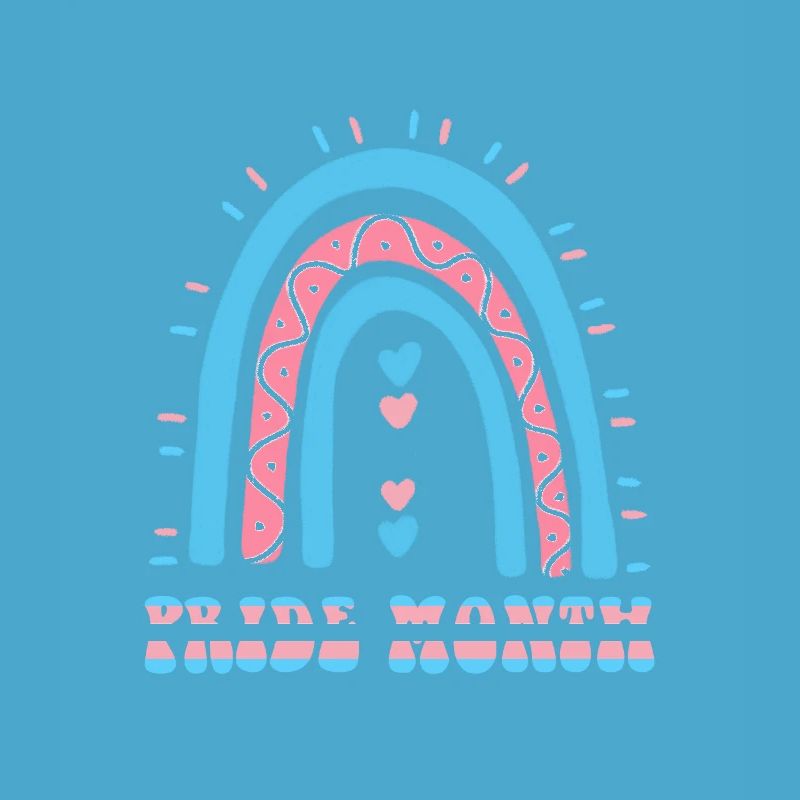 Happy Pride Month Trans Boho Rainbow