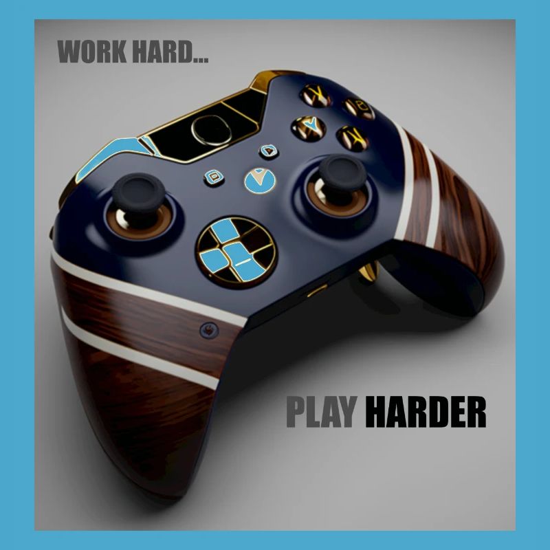 Game Controller Work Hard Gift