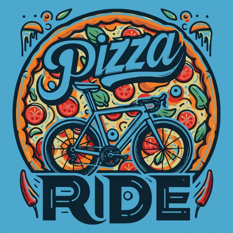 Conception de balade à vélo pizza