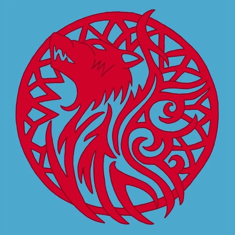 Roter Wolf und Glücksbringer