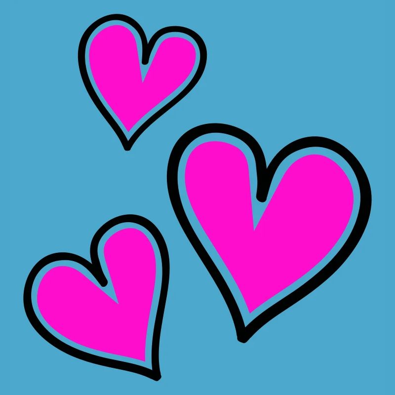 Bright Pink Heart Pattern
