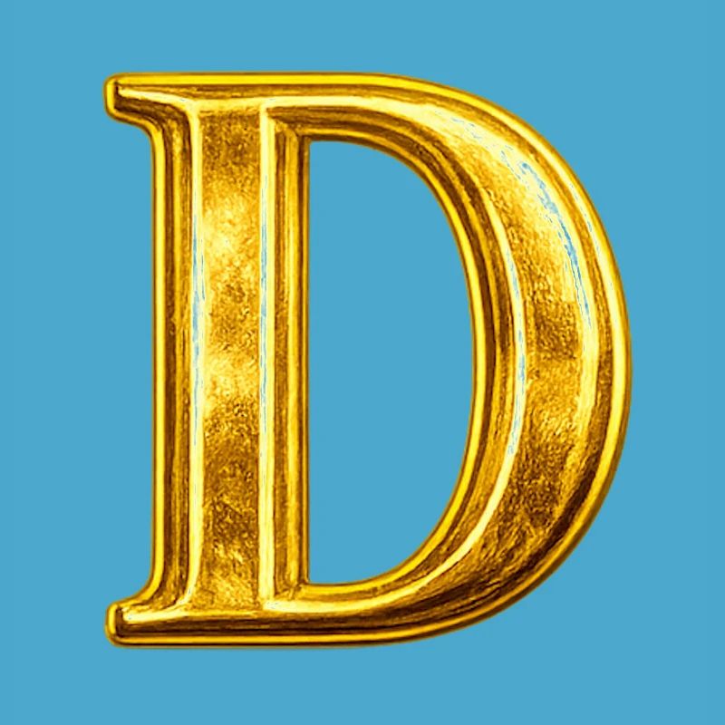 Gold D Monogram