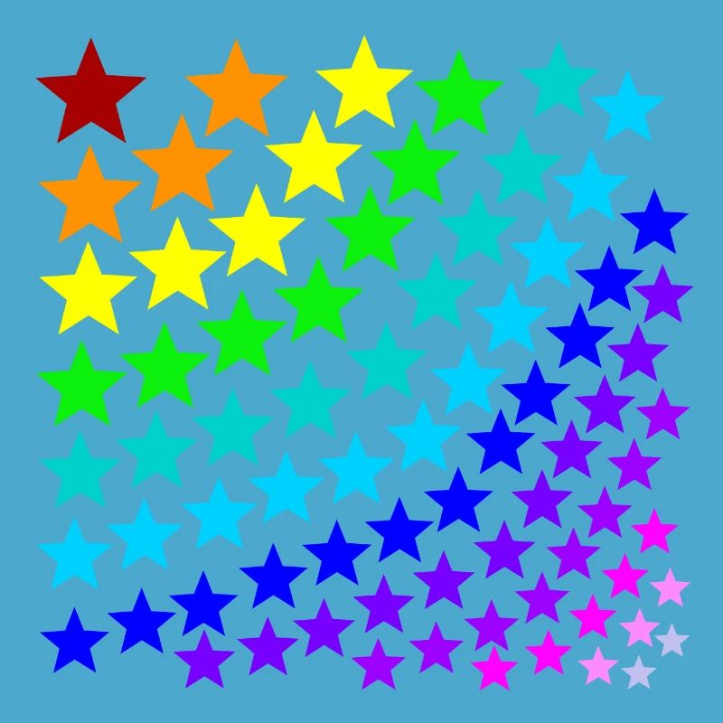 Regenbogen Sterne Geschenkidee bunt