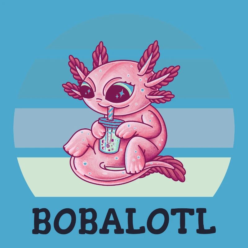 Boba Bubble Tea Axolotl Bobalotl