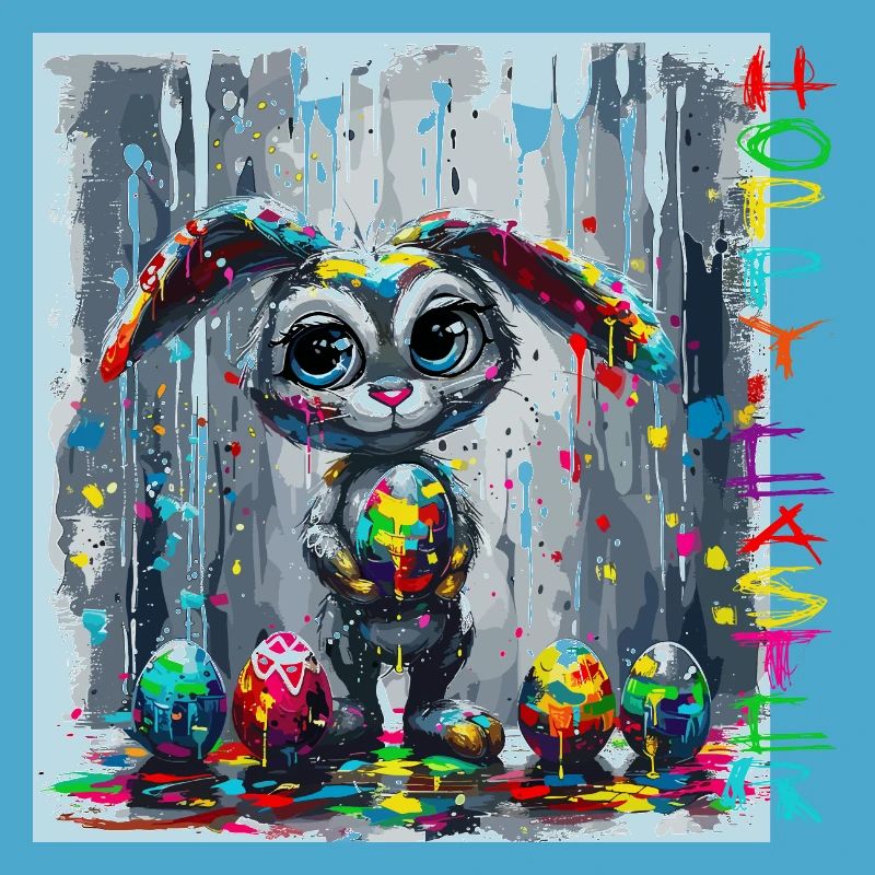 Easter bunny at work