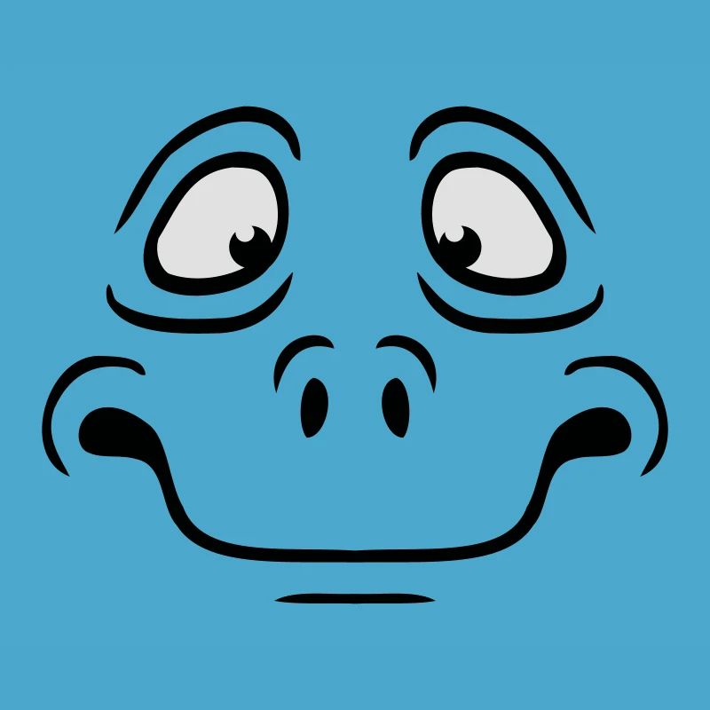 Insecure Anxious Comic Cartoon Face