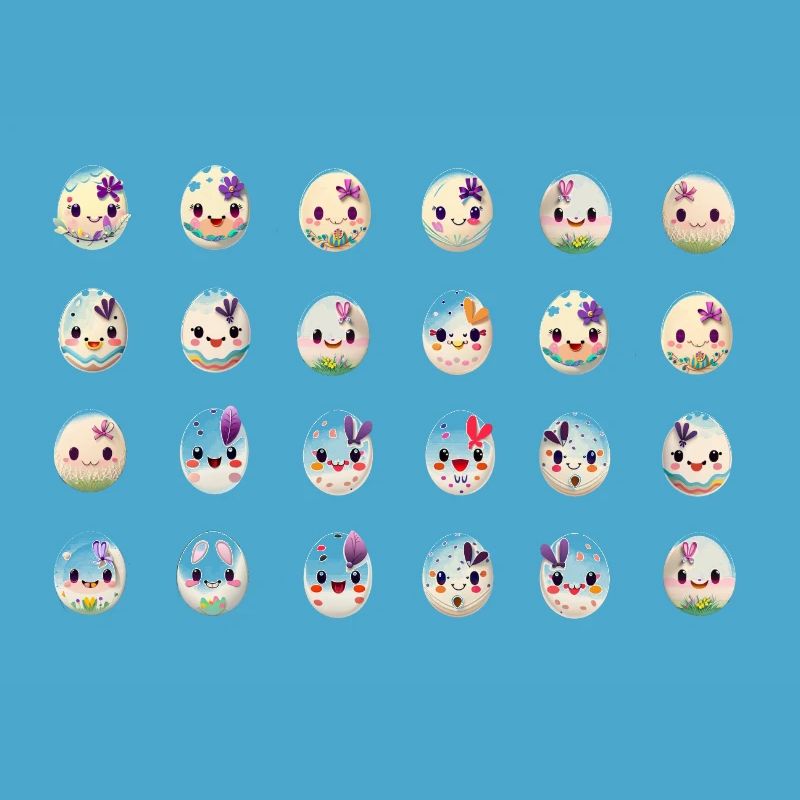 Easter pattern Easter motif many colorful eggs