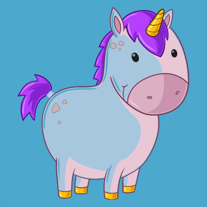 Dickes Comic Einhorn