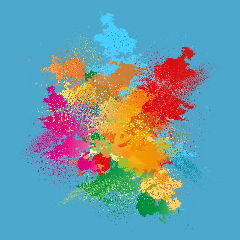 Explosion de poudre de couleur de poudre de couleur