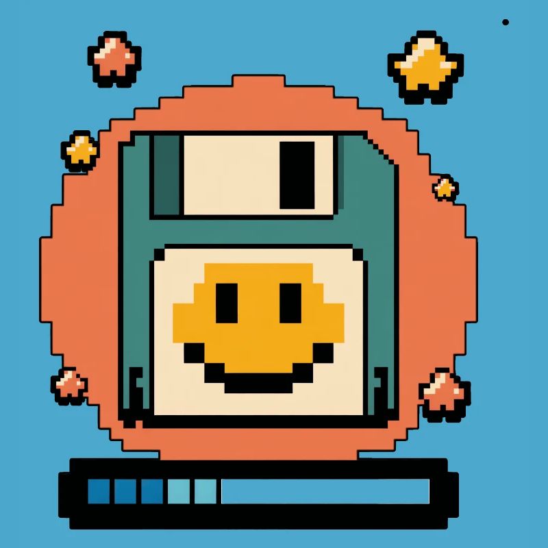 Floppy Disk Retro Internet