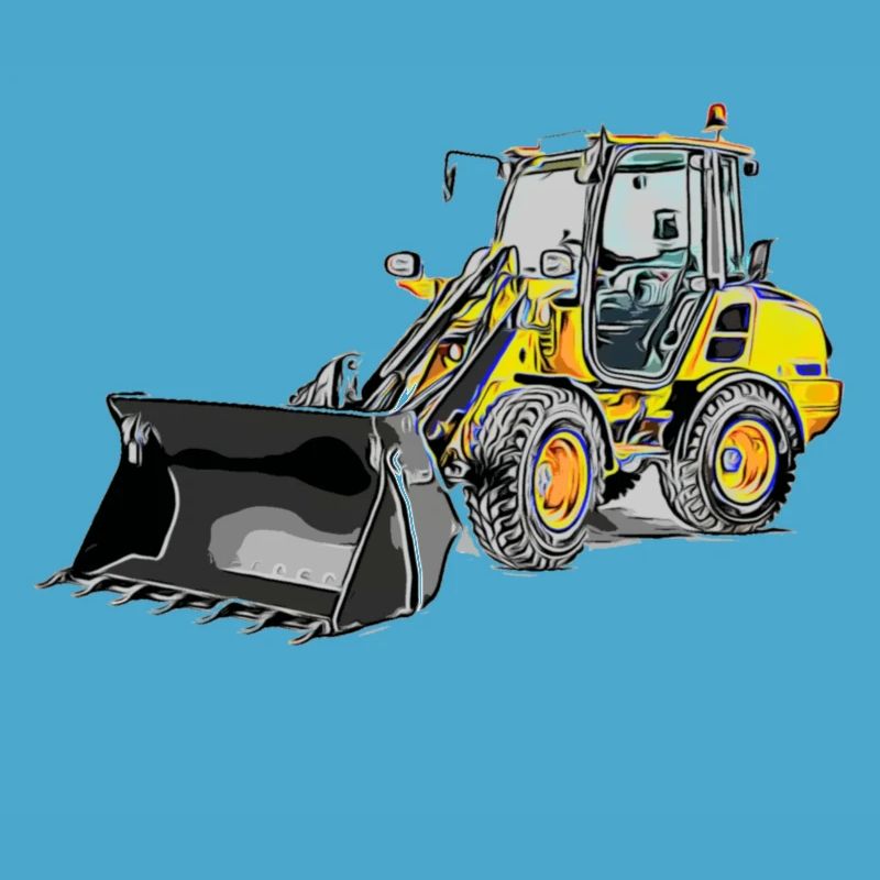 Wheel loader medium Colored Wheel loader Shovel loader
