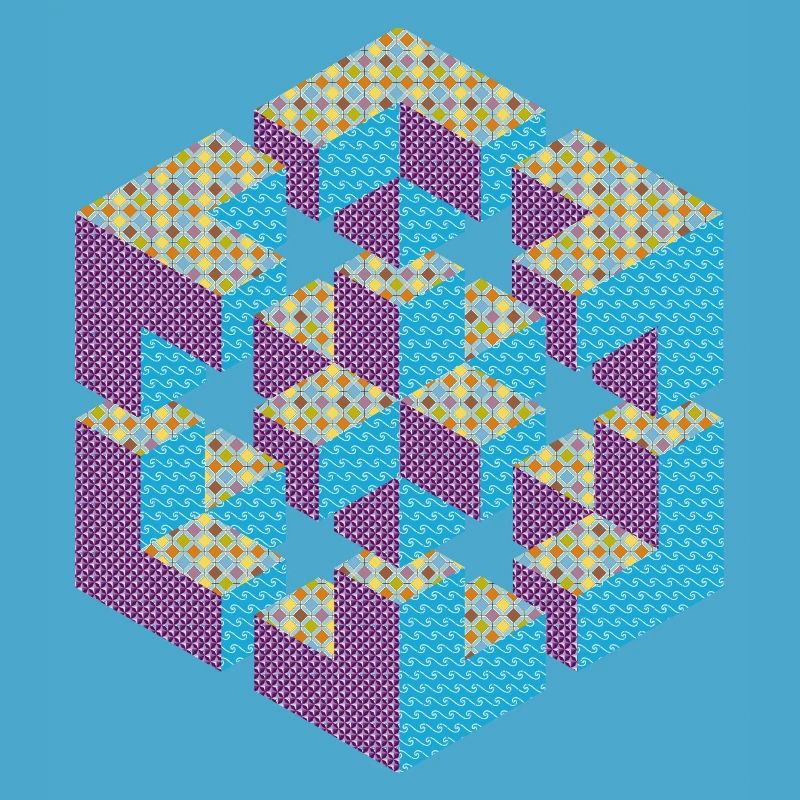 impossible figure Escher cube geometry fantasy