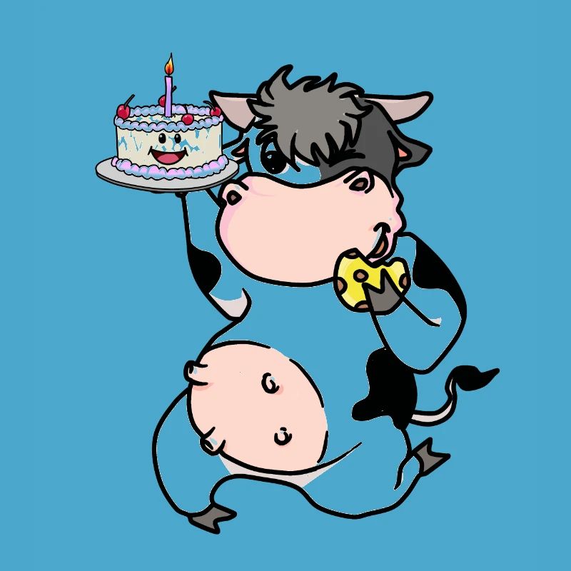 Cow Confectioner Baker Cake Snacking on cake Professions
