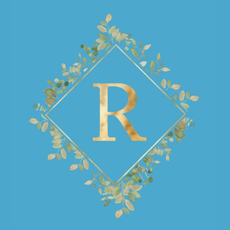 R Monogramm Eukalyptus Kranz