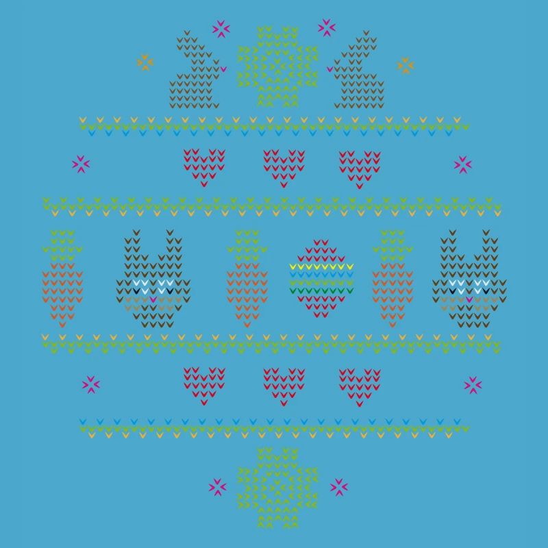 Easter motifs in knitting pattern style for Easter