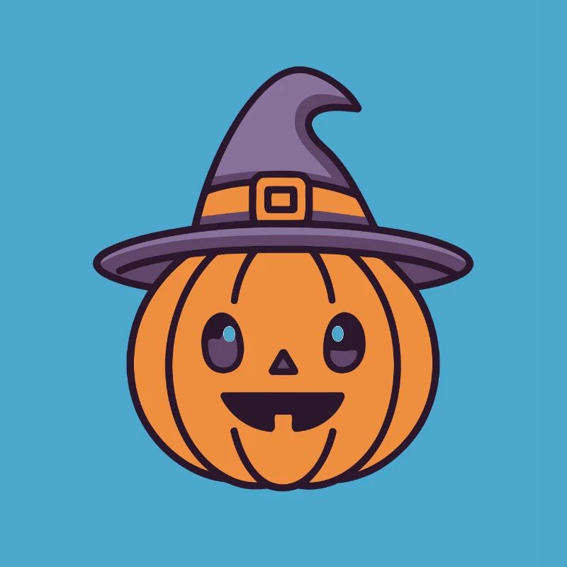 Pumpkin Witch in Hat