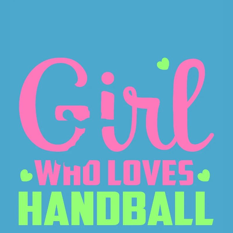einfach ein Mädchen, das Handball liebt