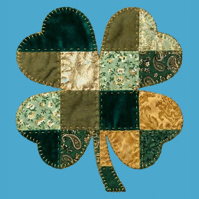 Patchwork Kleeblatt Quilt Stil