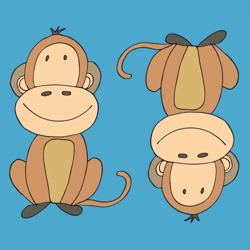 Monkey upside down
