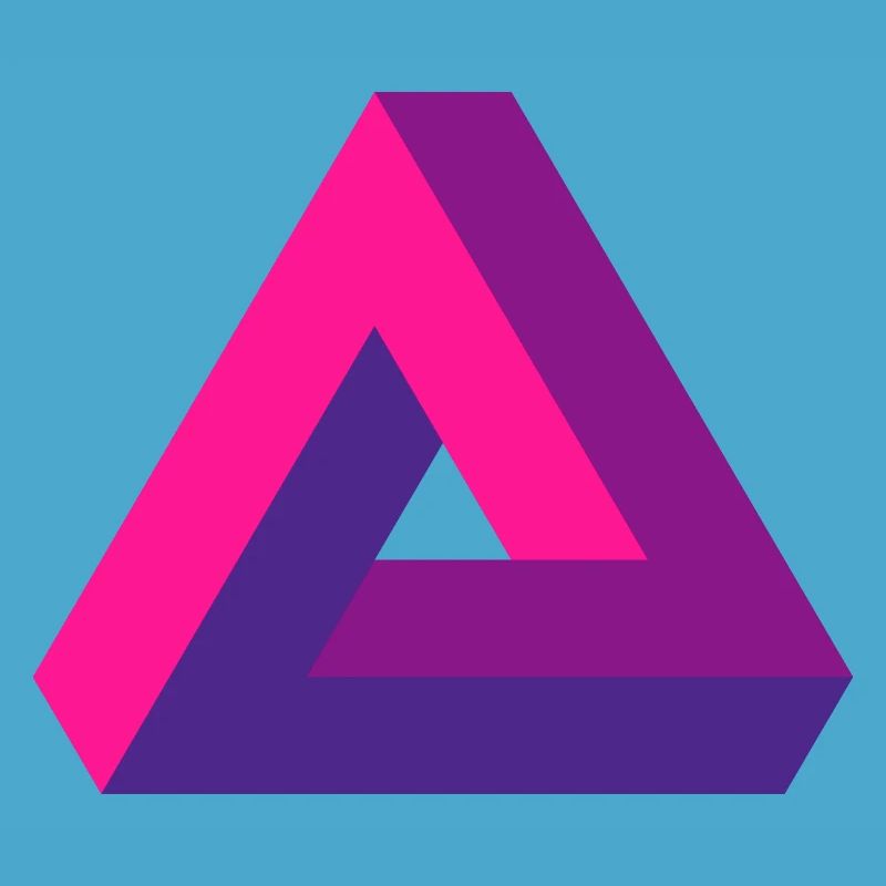 Mind-Bending Perspective: Impossible 3D Triangle