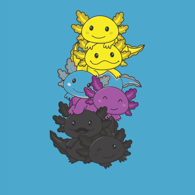 Nonbinary Flag Non Binary Pride LGBTQ Axolotl