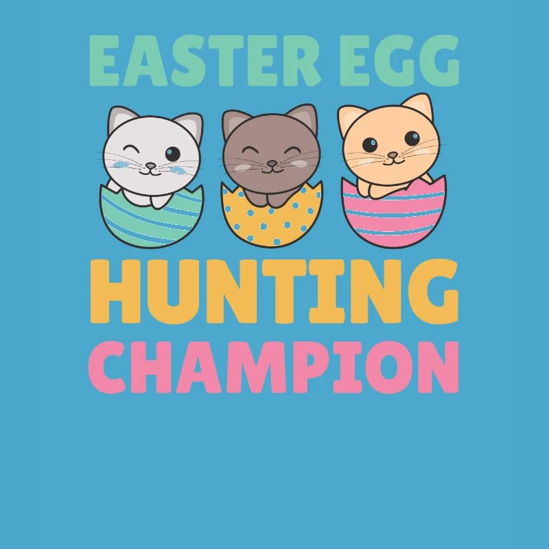cute cats at Easter with Easter eggs cat