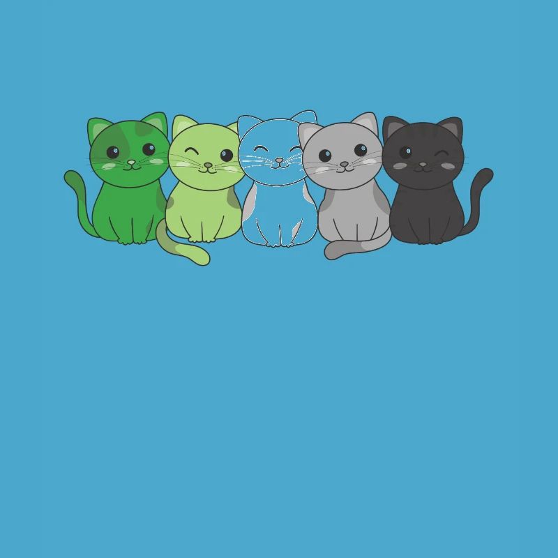 Aromantic Flag Non Binary Pride LGBTQ Cute Cat
