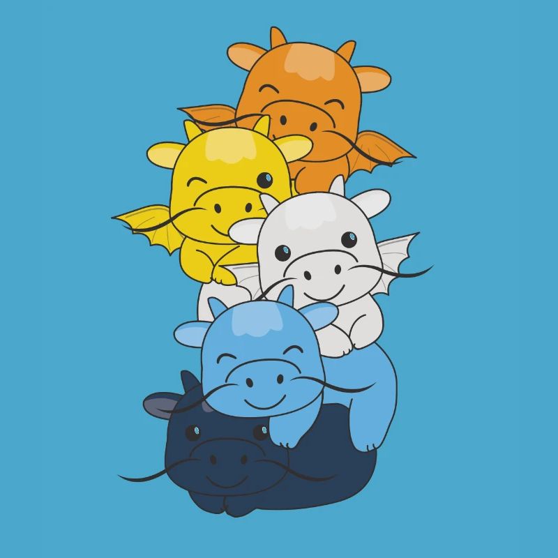 Aroace Flag Pride LGBTQ Mignon Dragon Stack