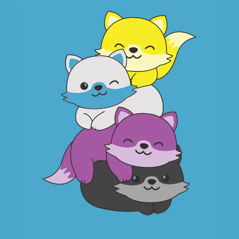 Nonbinaire Flag Pride LGBTQ Mignon Fox Stack