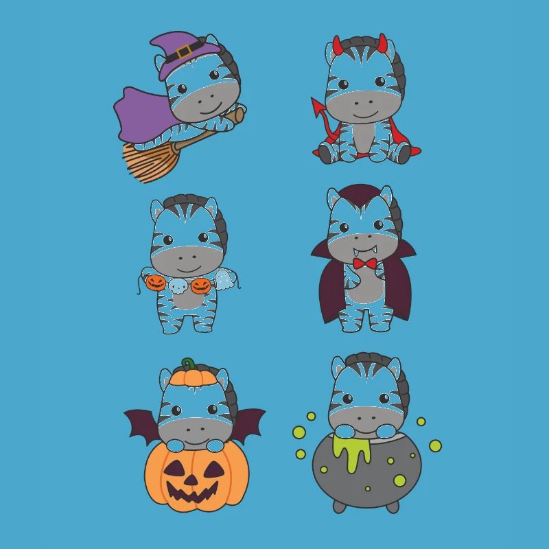 Zebra Halloween Devil Pumpkin Vampire Costume
