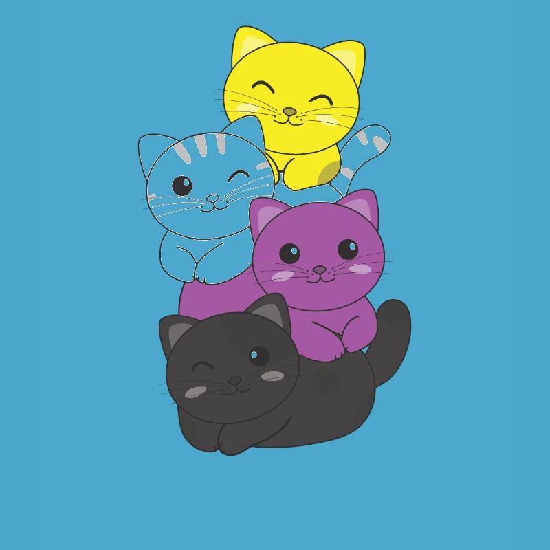 Nonbinary Flag Non Binary Pride LGBTQ süße Katze