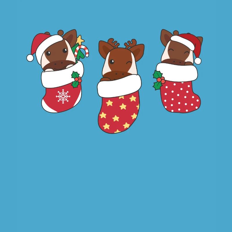Okapi mignon en chaussette de Noël pour okapi de Noël
