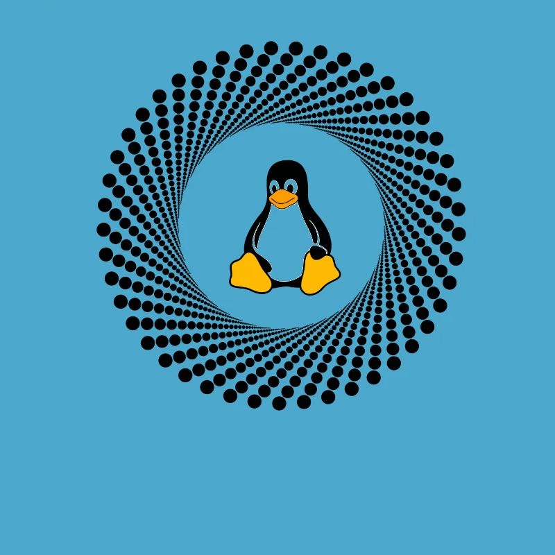 Computer System Pingouin Nerd pc inside programme lo