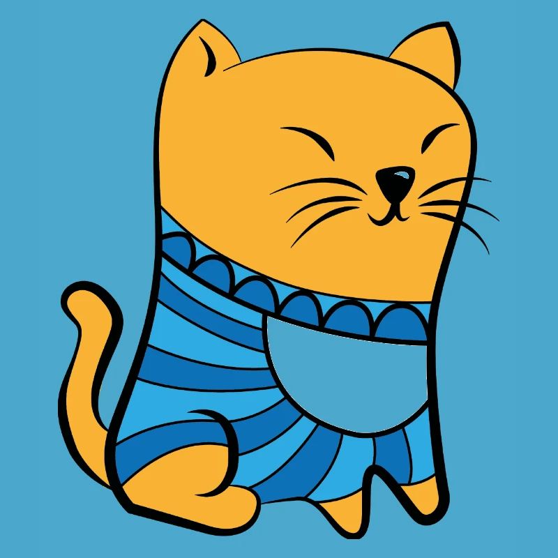 Katze mit Pullover